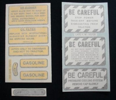 340 GAS CHASSIS DECALS - VINYL CUT