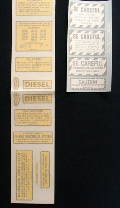 340 DIESEL CHASSIS DECALS - VINYL CUT