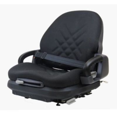 Low Profile Suspension Heavy Duty Seat, Hip Restraints, OPS, Document Pouch, Slides, Seat Belt, Fabric, Studs @ 11x11