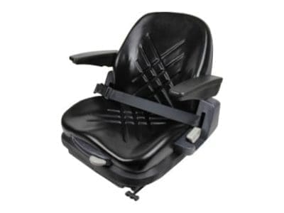 Low Profile suspension Heavy Duty Seat,Hip Restraints,OPS,Document Pouch , Slides, Seat Belt, Black vinyl, studs @ 11x11