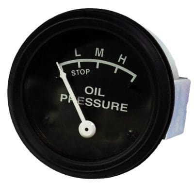 JD Black Oil Gauge - Dash Mount