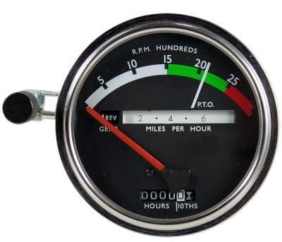 JD Red Needle Power Shift Tachometer