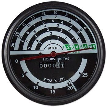 JD Tachometer, Red Needle