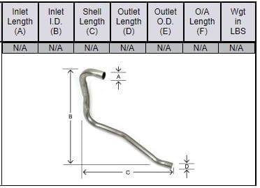 Ford RC 901 & 4000 Exhaust Pipe
