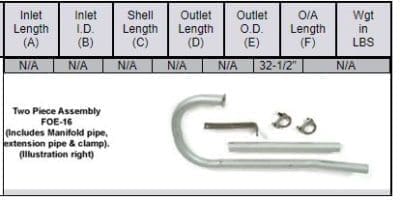 Ford 9N, 8N, 2N Horizontal Exhaust Pipe
