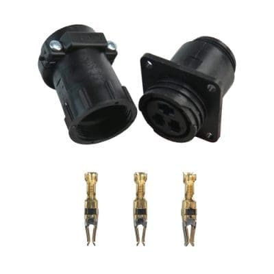 3-Pin Amp Flange Receptacle